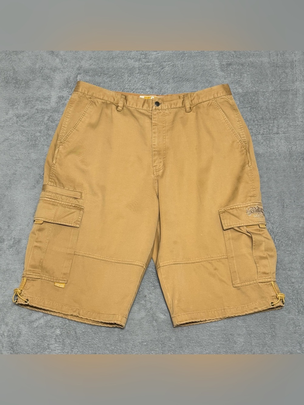 Southpole Y2K Tan Cargo Shorts Men 40 Baggy Utility Skate Streetwear Hip Hop 90s